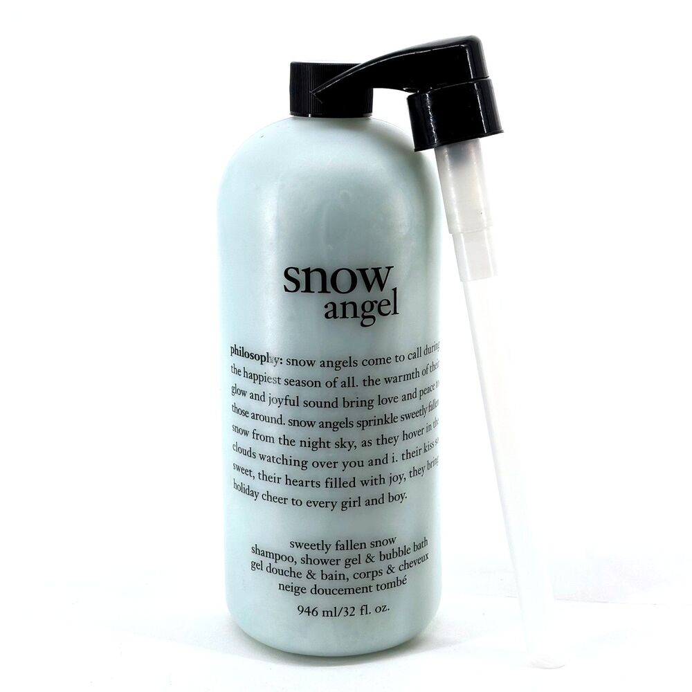 Philosophy Snow Angel Shampoo Shower Gel & Bubble Bath 32 oz & Pump Sealed